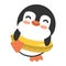 Cute penguin inflatable rubber ring