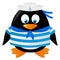 Cute penguin sailor