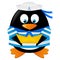 Cute penguin sailor