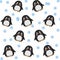 Cute penguin white background