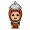 Cute pepper grinder doodle costume mascot