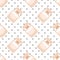 Cute perfume, fragrance bottle seamless pattern on monochrome dotted background