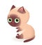 Cute Pet Cat or Kitten Siamese Breed Clipart