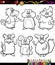 Cute pets cartoon coloring book