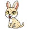 Cute pharaoh cat cartoon sitting