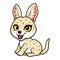 Cute pharaoh cat cartoon sitting