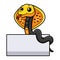 Cute philippines cobra cartoon with blank sign