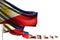 Cute Philippines isolated flags placed diagonal, picture with soft focus and place for text - any occasion flag 3d illustration