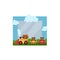 Cute photo frame with toy train, album template for kids with space for photo or text, card, picture frame vector