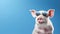 Cute Pig In Sunglasses: Retro Glamor With Innovative Techniques