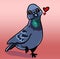 Cute Pigeon Heart