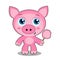 Cute piglet character