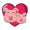 Cute pigs cartoon