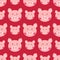 Cute pigs seamless pattern