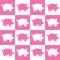 Cute pigs seamless pattern