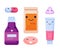 Cute pills. Antibiotics characters, cartoon pill medication. Funny flat drugs, tablet with faces. Smiling heroes from