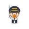 Cute pilot cartoon character