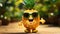 A cute pineapple anthropomorphic cartoon monster