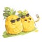 Cute Pineapple Couple