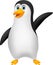 Cute pinguin cartoon waving