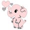 Cute Pink Baby Elephant