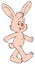 Cute pink bunny rabbit
