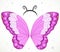 Cute pink Butterfly wings and hoop with antennae