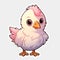 Cute Pink Chicken Sticker - Pastel 2d Game Art Illustration