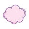 Cute pink cloud decoration sky icon