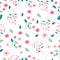 Cute pink flower seamless pattern background