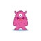 Cute pink furry monster