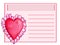 Cute pink heart with lace on a light pink background