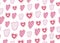 Cute pink Hearts Seamless Pattern. Retro Love Style for Print on Textile, Wrapping Paper. Pink Print for Princess Baby.