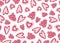 Cute pink Hearts Seamless Pattern. Retro Love Style for Print on Textile, Wrapping Paper. Pink Print for Princess Baby.