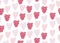 Cute pink Hearts Seamless Pattern. Retro Love Style for Print on Textile, Wrapping Paper. Pink Print for Princess Baby.