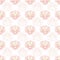 Cute pink kawaii heart seamless pattern