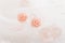 Cute pink little roses earring studs on lace
