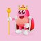 Cute pink monster king