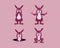 Cute pink rabbit bundle