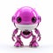 Cute Pink Robot With Shiny Eyes - Eye-catching Frogcore Design