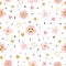 Cute pink seamless floral pattern for kids baby apparel fabric textile wallpaper sleepwear, pajamas