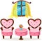 Cute pink table and chairs