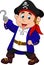 Cute pirate kid cartoon