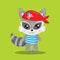 CUTE PIRATE RACCOON 06