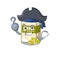 Cute pistachio milk mascot design with a hat