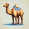 Cute Pixel Art Camel Illustration With Minecraft Inspiration