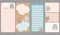 Cute planner templates - for day, week, to-do list and notes. Scandinavian style organizer and schedule with cute