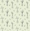 Cute plants in bottles seamless pattern