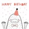 Cute platypus birthday card