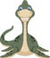 Cute plesiosaurus cartoon